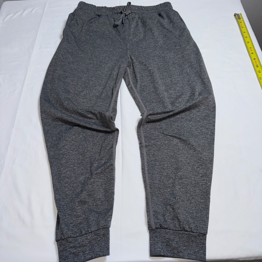 Quince Womens Small Heathered Gray Jogger Sweatpants Drawstring Pockets Tapered